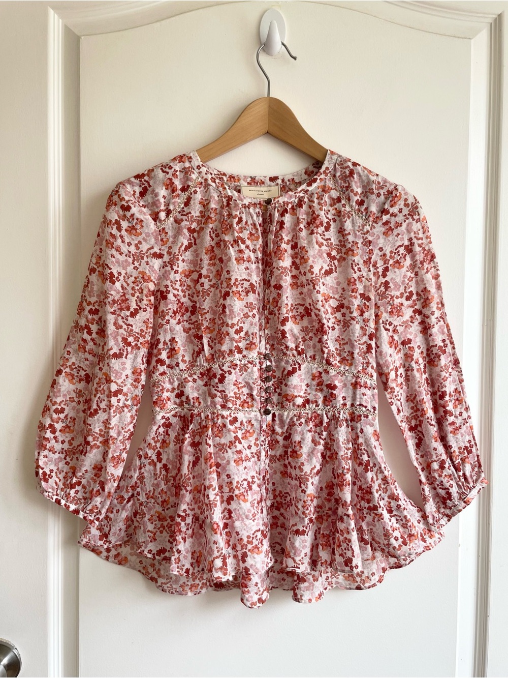 Moulinette Soeurs Anthropologie Floral Silk Cotton Top 2 Fairy Folk Ren Faire
